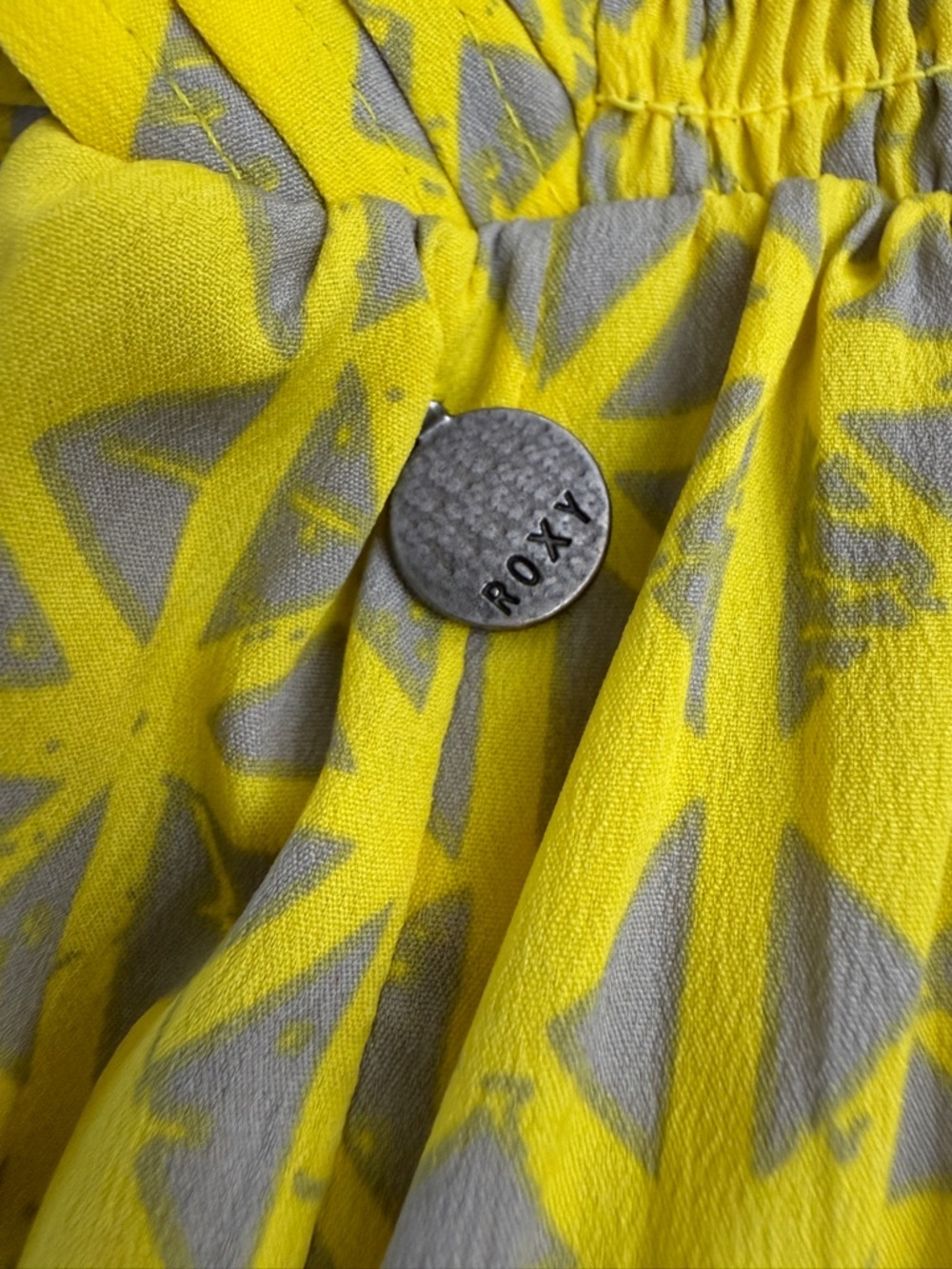 Roxy Yellow Geometric Mini Dress - Picture 14 of 15